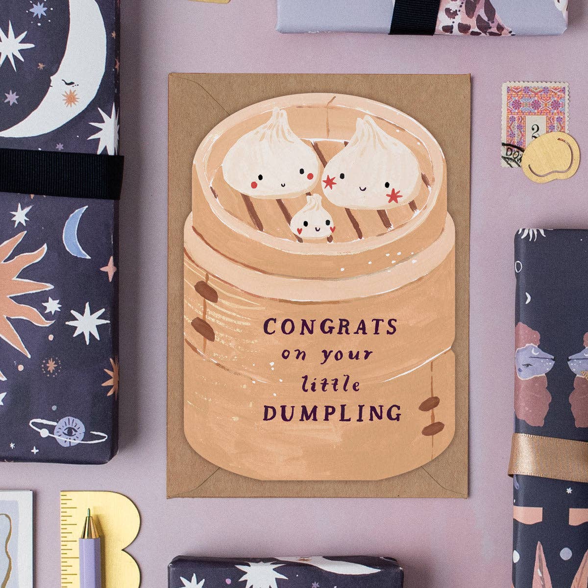 Dumpling New Baby Card