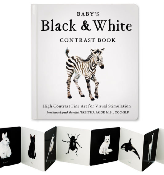Baby's Black and White Contrast Book : High-Contrast Art for Visual Stimulation at Tummy Time-9781941325971