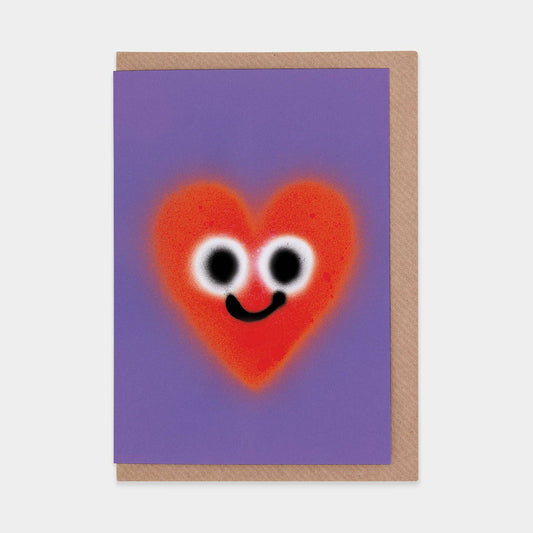 Heart Greetings Card by Jon Burgerman