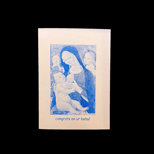Congrats On Your Baby! Blue Breetings Card