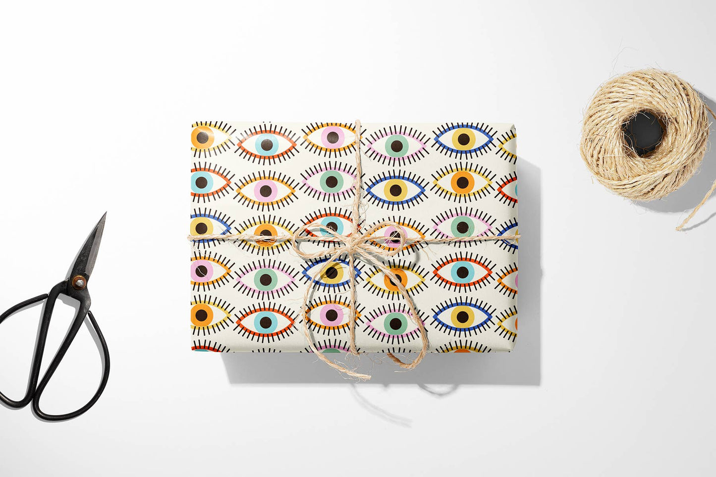 Gift Wrap - Colourful Eyes Pattern